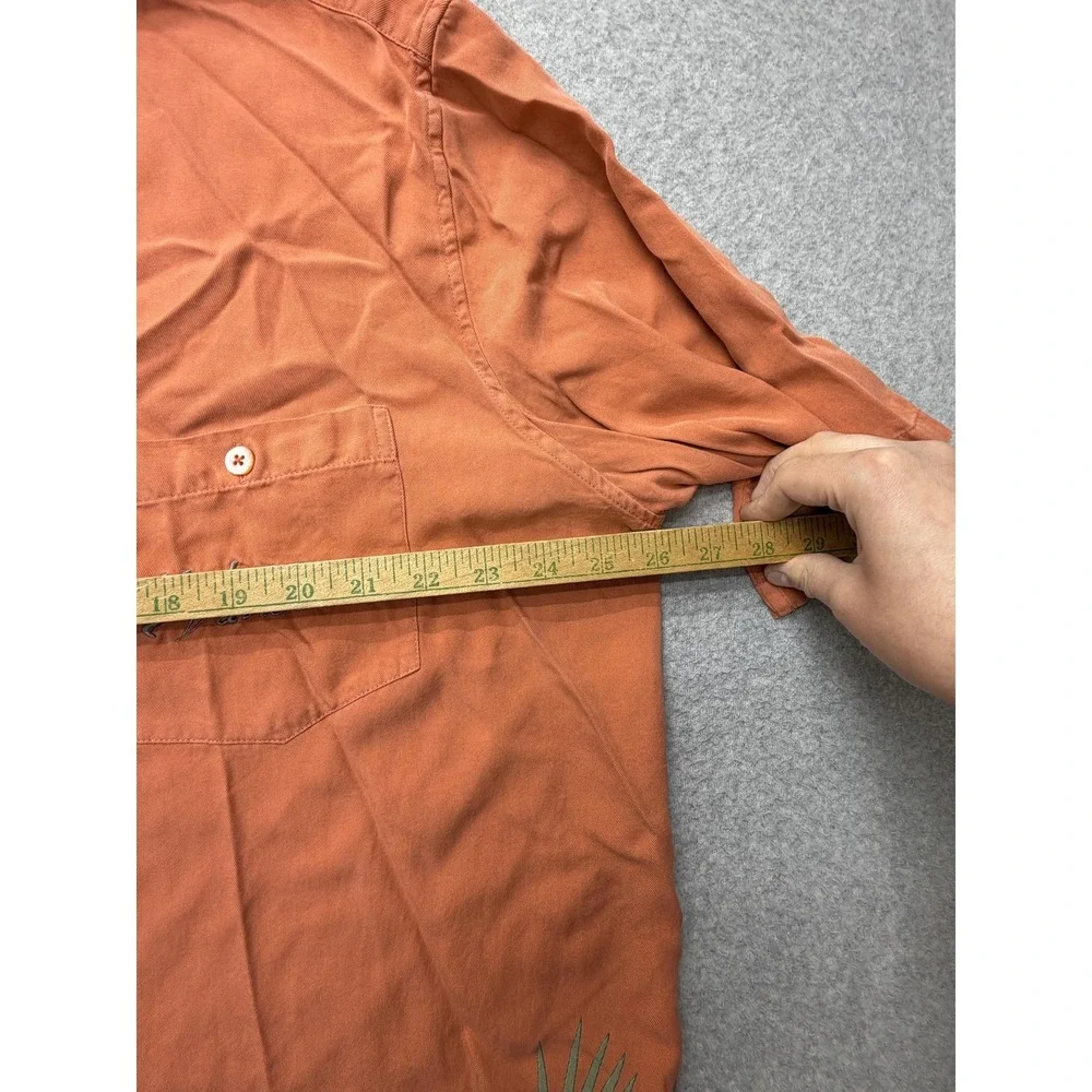 Harley-Davidson Shirt Mens‎ 2XL Orange Silk Hawaiian Motorcycle Tori Richard